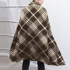 Karierter Winterponcho für Herren