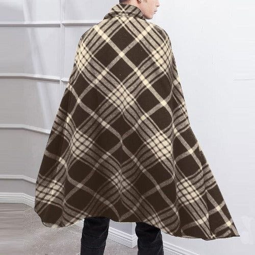 Karierter Winterponcho für Herren
