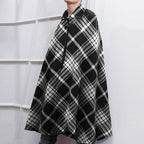 Karierter Winterponcho für Herren