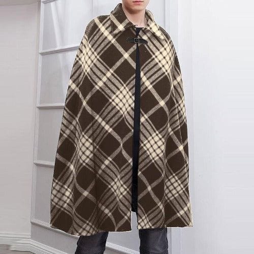 Karierter Winterponcho für Herren