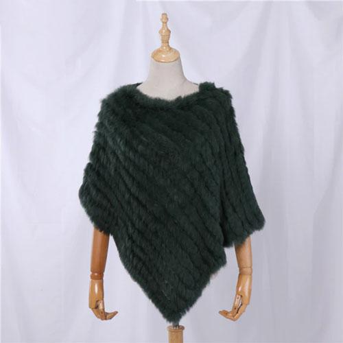 Gestreifter Pelz-Damenponcho