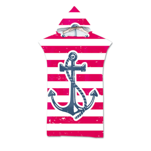 Gestreifter Surf-Poncho