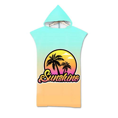 Handtuchponcho mit Kapuze für den Strand