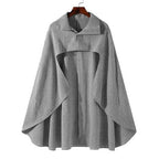 Poncho-Umhang für Herren mit langen Ärmeln
