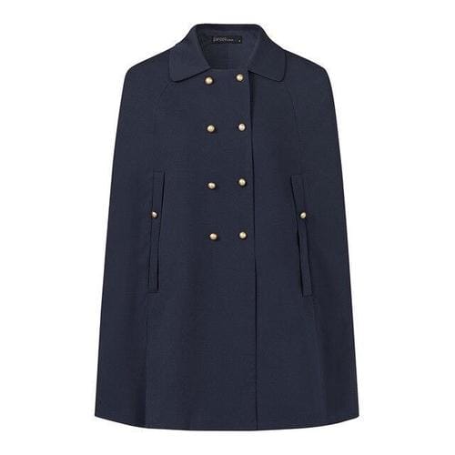 Poncho-Jacke für Damen mit Knöpfen