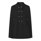 Poncho-Jacke für Damen mit Knöpfen