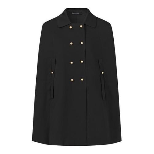 Poncho-Jacke für Damen mit Knöpfen