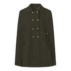Poncho-Jacke für Damen mit Knöpfen