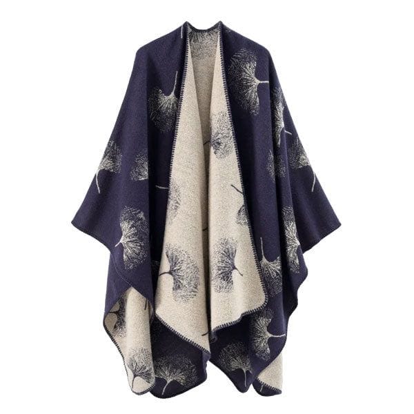 Baumwollponcho mit bunten Motiven