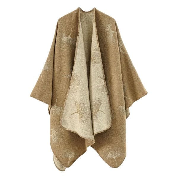 Baumwollponcho mit bunten Motiven