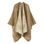 Baumwollponcho mit bunten Motiven