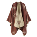 Baumwollponcho mit bunten Motiven