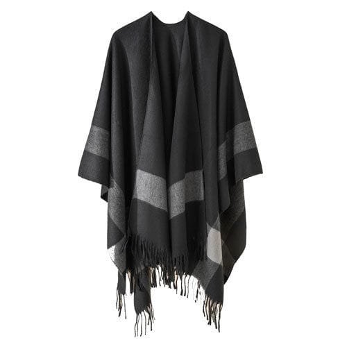 Winterponcho für Damen aus Baumwolle