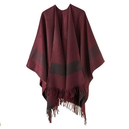 Winterponcho für Damen aus Baumwolle