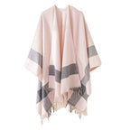 Winterponcho für Damen aus Baumwolle