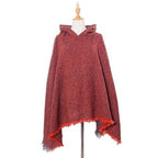 Langer melierter Damenponcho