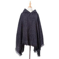 Langer melierter Damenponcho