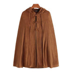 Langer Herrenponcho mit Kapuze