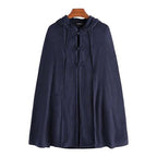 Langer Herrenponcho mit Kapuze