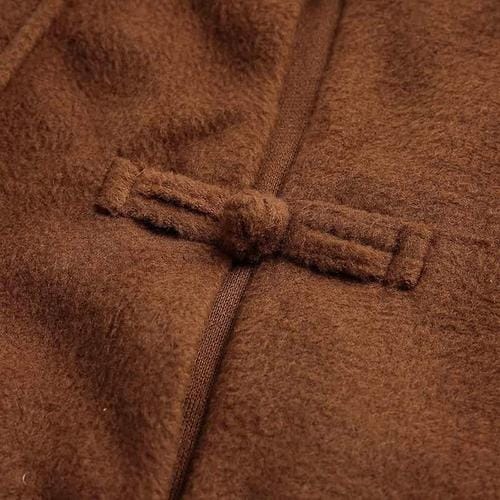 Langer Herrenponcho mit Kapuze