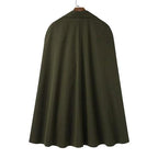 Langer Herrenponcho mit Knöpfen