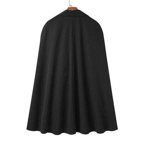 Langer Herrenponcho mit Knöpfen