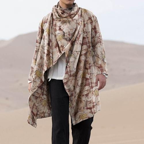 Langer Sommerponcho für Herren