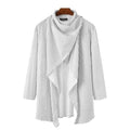 Maritimer Herrenponcho mit feinen Streifen