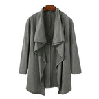Maritimer Herrenponcho mit feinen Streifen