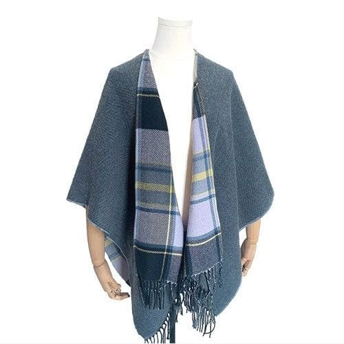 Reversibler Damen-Poncho aus Kaschmir