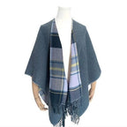 Reversibler Damen-Poncho aus Kaschmir