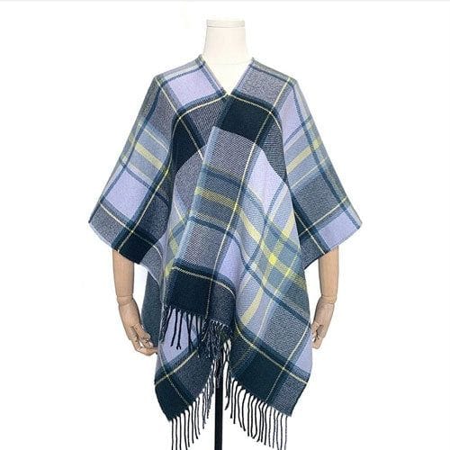 Reversibler Damen-Poncho aus Kaschmir