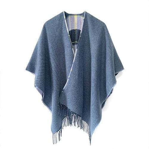 Reversibler Damen-Poncho aus Kaschmir