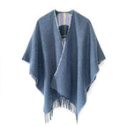 Reversibler Damen-Poncho aus Kaschmir