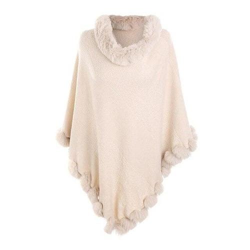 Karierter Poncho für Damen, Kaschmir