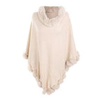 Karierter Poncho für Damen, Kaschmir