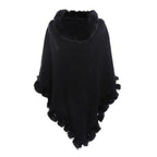 Karierter Poncho für Damen, Kaschmir