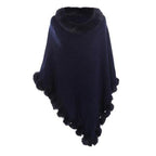 Karierter Poncho für Damen, Kaschmir