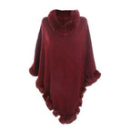 Karierter Poncho für Damen, Kaschmir