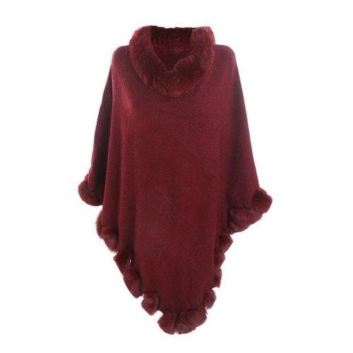 Karierter Poncho für Damen, Kaschmir