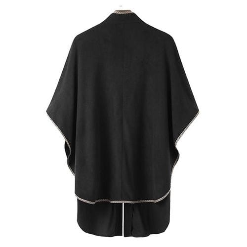 Karierter Poncho aus Fleece für Herren