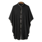 Karierter Poncho aus Fleece für Herren