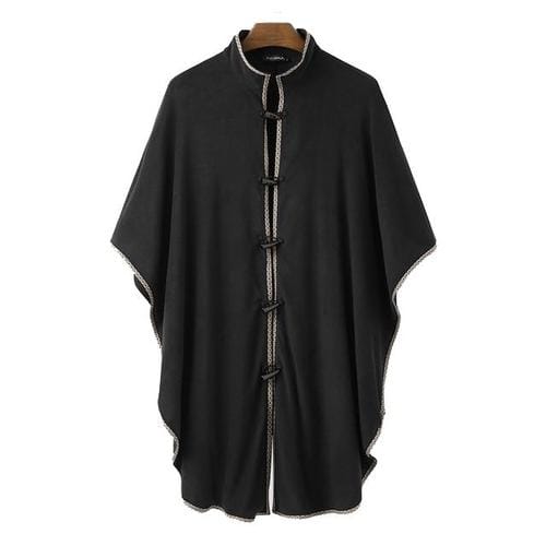 Karierter Poncho aus Fleece für Herren