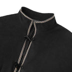 Karierter Poncho aus Fleece für Herren