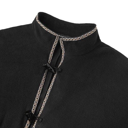 Karierter Poncho aus Fleece für Herren