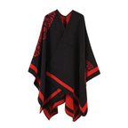 Karierter Winterponcho für Damen