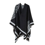 Karierter Winterponcho für Damen