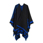 Karierter Winterponcho für Damen