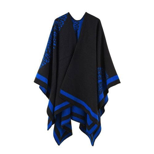 Karierter Winterponcho für Damen