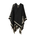 Karierter Winterponcho für Damen